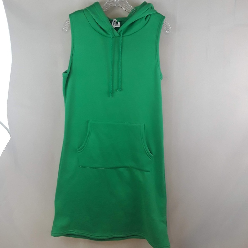 Dress// Green Sweatshirt Hoodie w Pocket Sz Small
